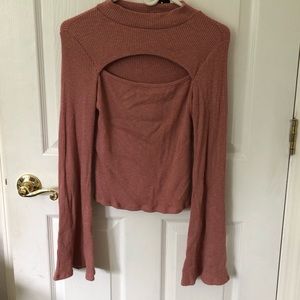 New Ribbed sweater with open front detail (XL)